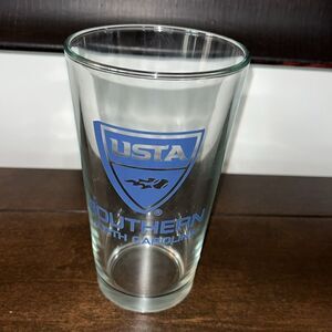 Collector USTA tennis southern division North Carolina pint glass Beer drinker